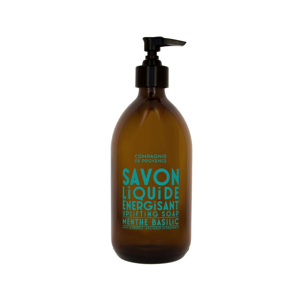 La Compagnie de Provence Mint Basil Liquid Soap glass bottle front view