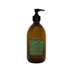 La Compagnie de Provence Mint Basil Liquid Soap glass bottle front view