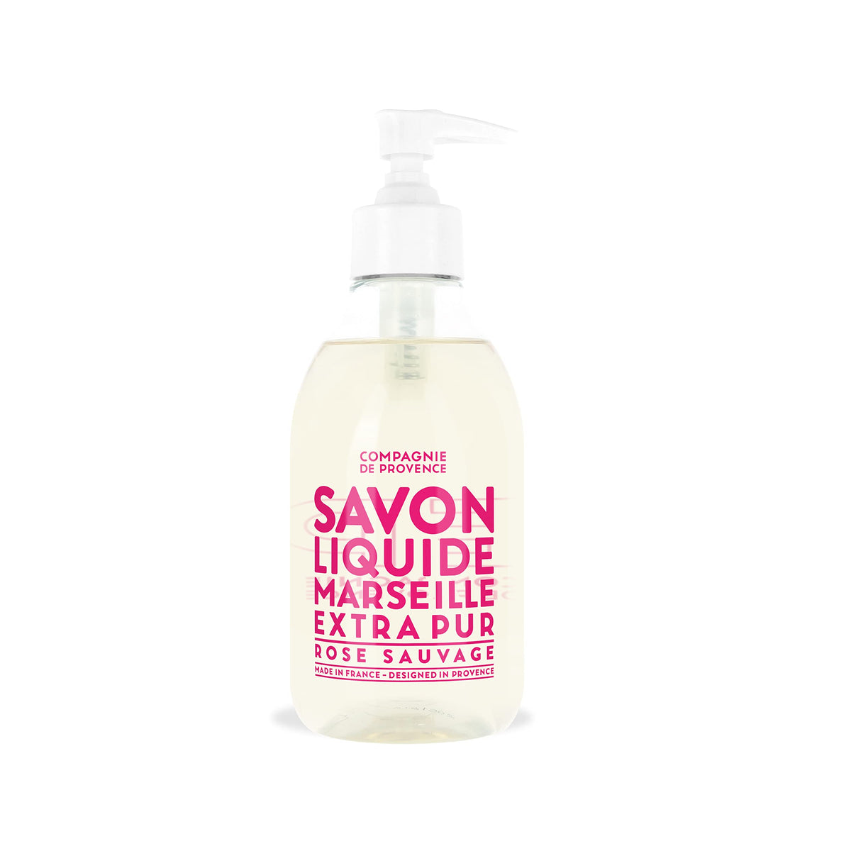 La Compagnie de Provence Wild Rose Liquid Soap front view 10 Oz