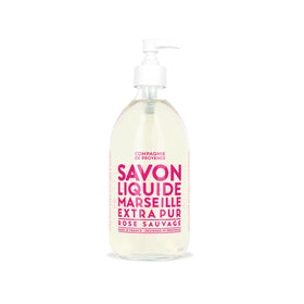 La Compagnie de Provence Wild Rose Liquid Soap glass bottle front view