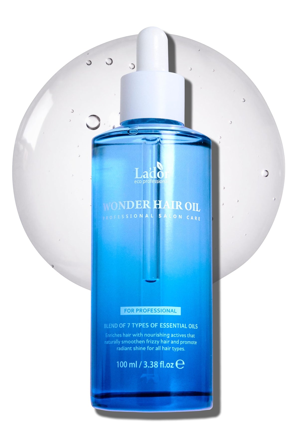 LA'DOR Wonder Hair Oil front view with bottle design
