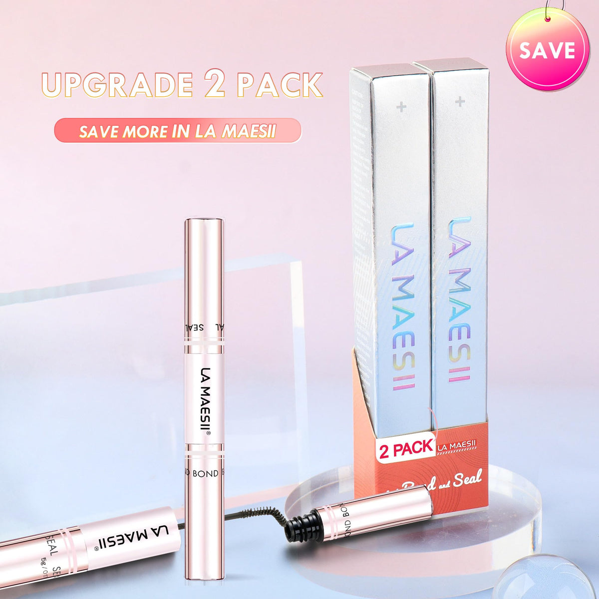 La Maesii Lash Bond and Seal with false lashes