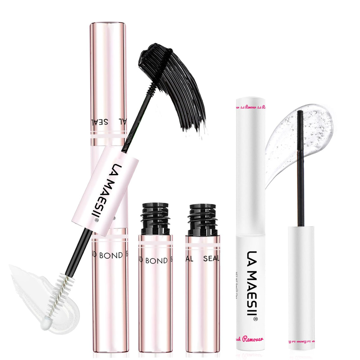 La Maesii Lash Bond & Seal Remover Kit front view with lash adhesive and remover