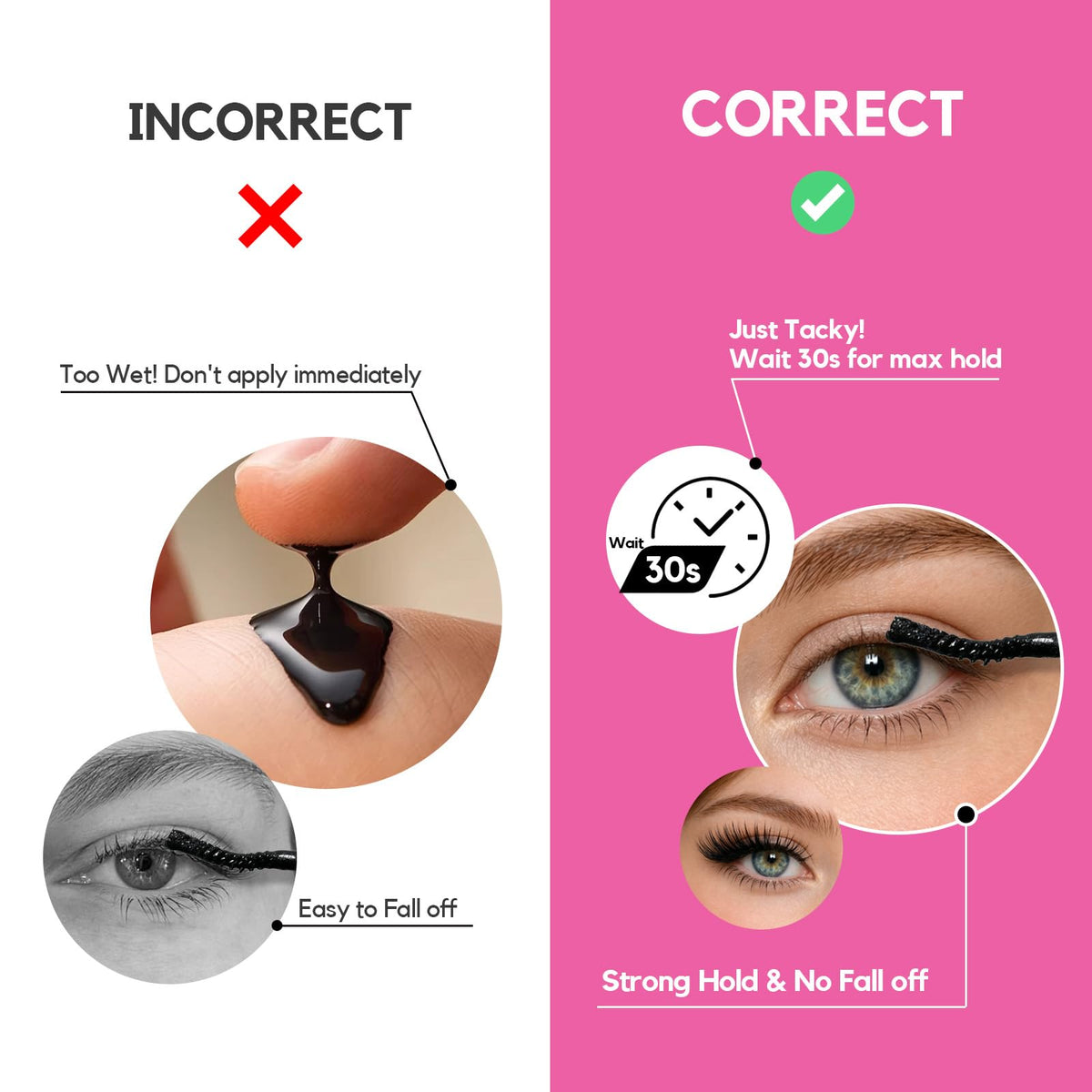 La Maesii Lash Cluster Glue 2-in-1 Bond & Seal back view