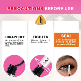 La Maesii Lash Cluster Glue in use on lashes