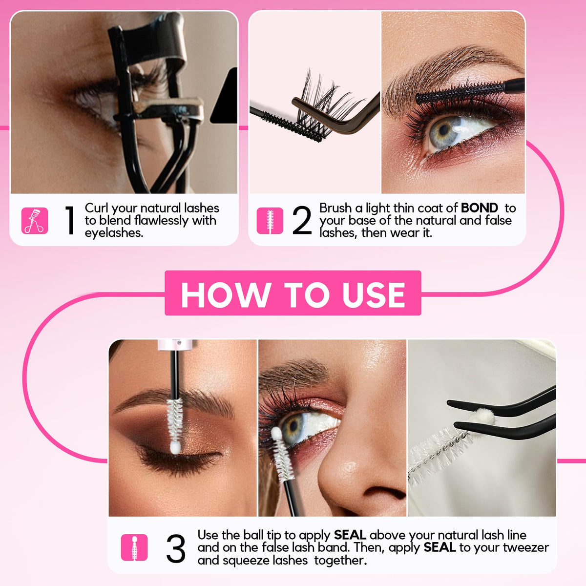 La Maesii Lash Cluster Glue with eyelash extensions