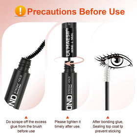 La Maesii Lash Glue open cap showing applicator tip