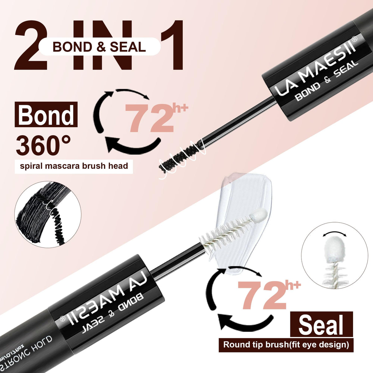 La Maesii Lash Glue packaging side view with ingredients list