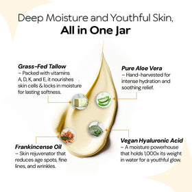 LA PURE Beef Tallow Face Moisturizer texture close-up