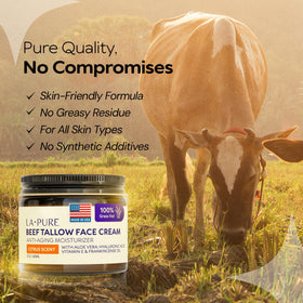 LA PURE Beef Tallow Face Moisturizer with citrus fruits