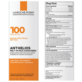 La Roche-Posay Anthelios Melt-In Milk SPF 100 Sunscreen application on skin