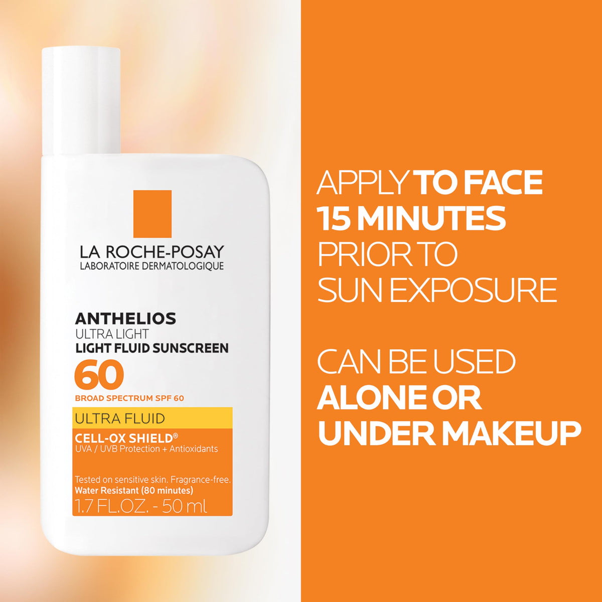 La Roche-Posay Anthelios Ultra Light Fluid Sunscreen SPF 60 texture close-up