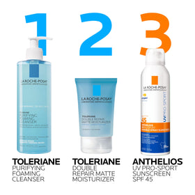 La Roche-Posay Anthelios UV Pro-Sport SPF 45 Sunscreen Spray in use outdoors