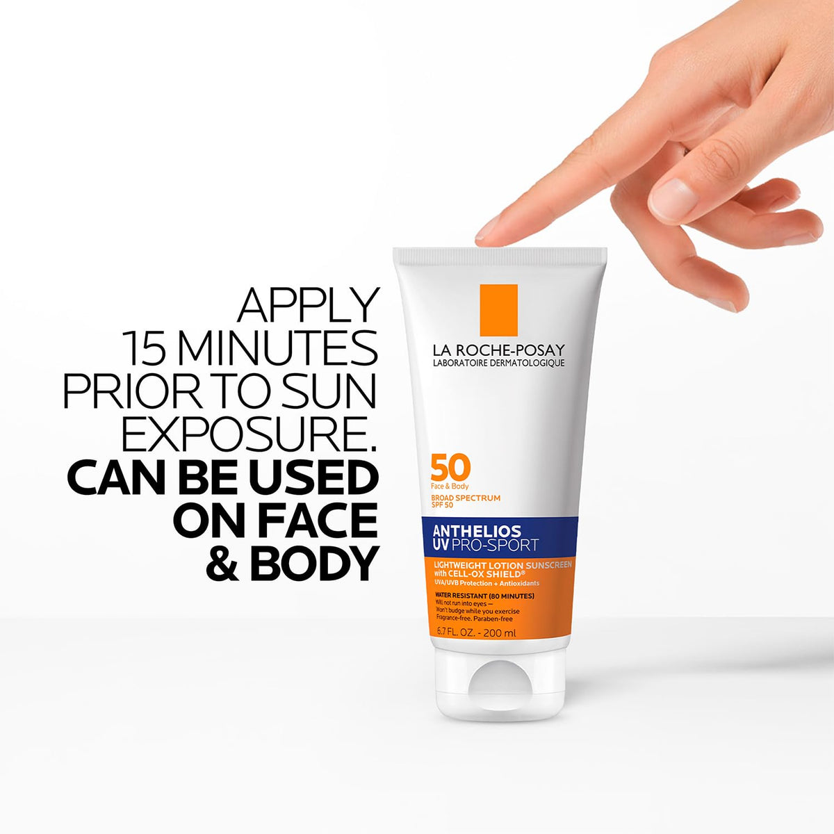 La Roche-Posay Anthelios UV Pro-Sport Sunscreen SPF 50 with sports gear