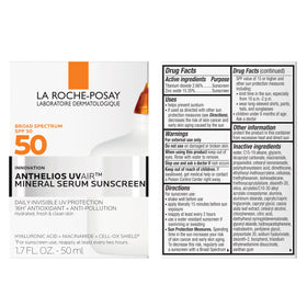 La Roche-Posay Anthelios UVAir Mineral Sunscreen Serum SPF 50 travel size
