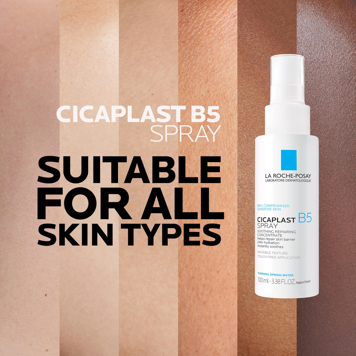 La Roche-Posay Cicaplast B5 Spray with ingredients list