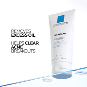 La Roche-Posay Effaclar Acne Face Wash application on face