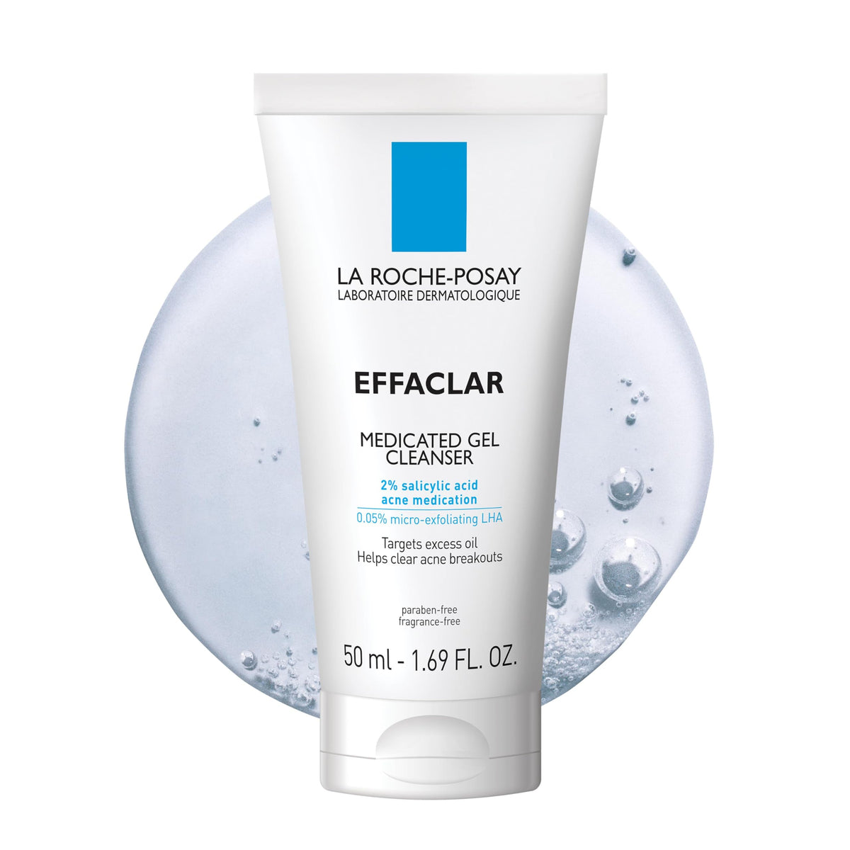 La Roche-Posay Effaclar Medicated Acne Face Wash 1.7oz front view