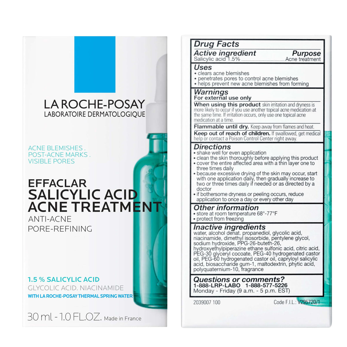 La Roche-Posay Effaclar Serum ingredients list