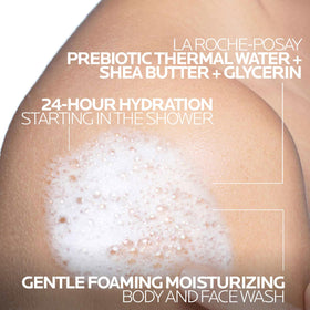 La Roche-Posay Lipikar AP+ body wash texture close-up