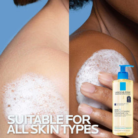 La Roche-Posay Lipikar AP+ Cleansing Oil with water splash