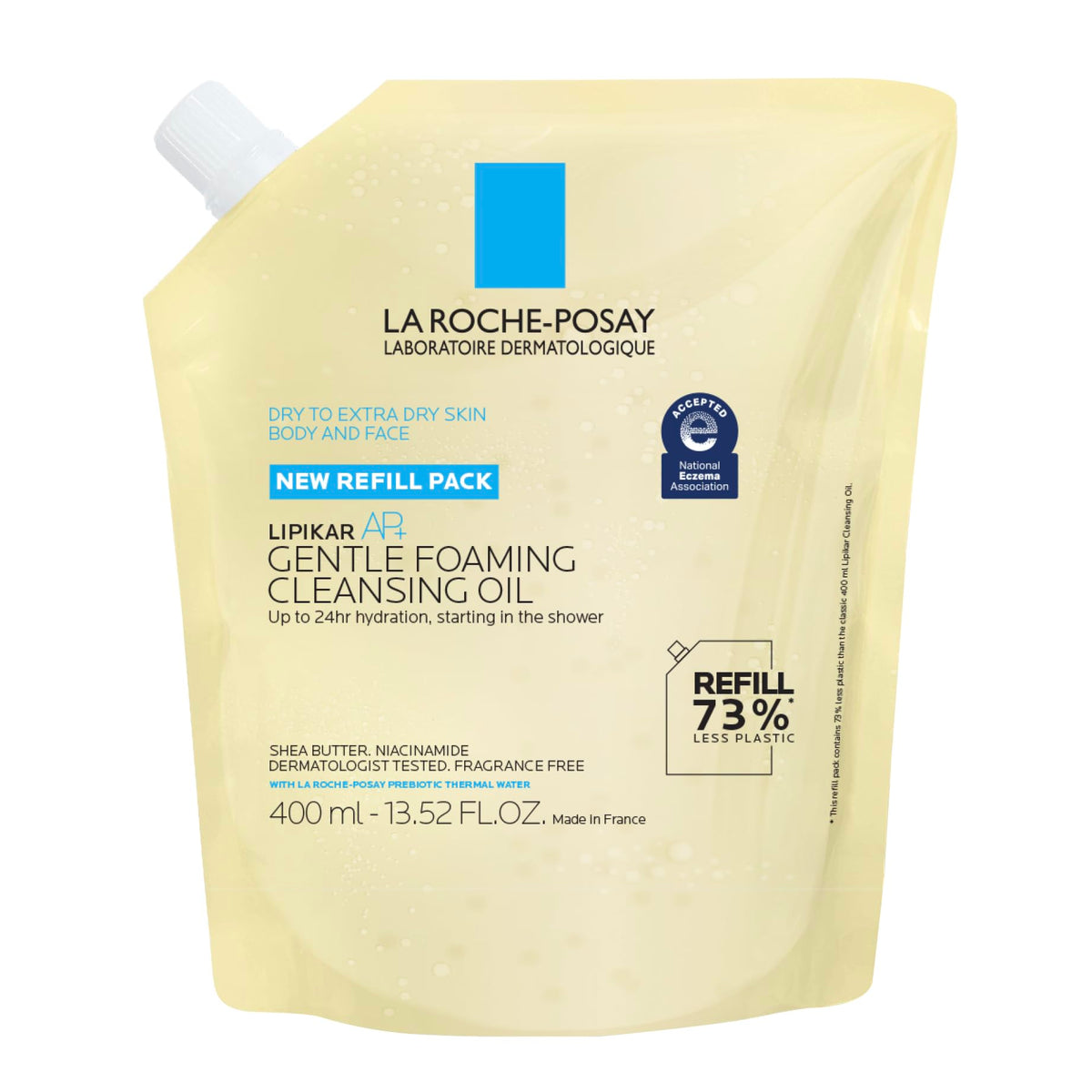 La Roche-Posay Lipikar AP+ Gentle Foaming Cleansing Oil refill pouch front view