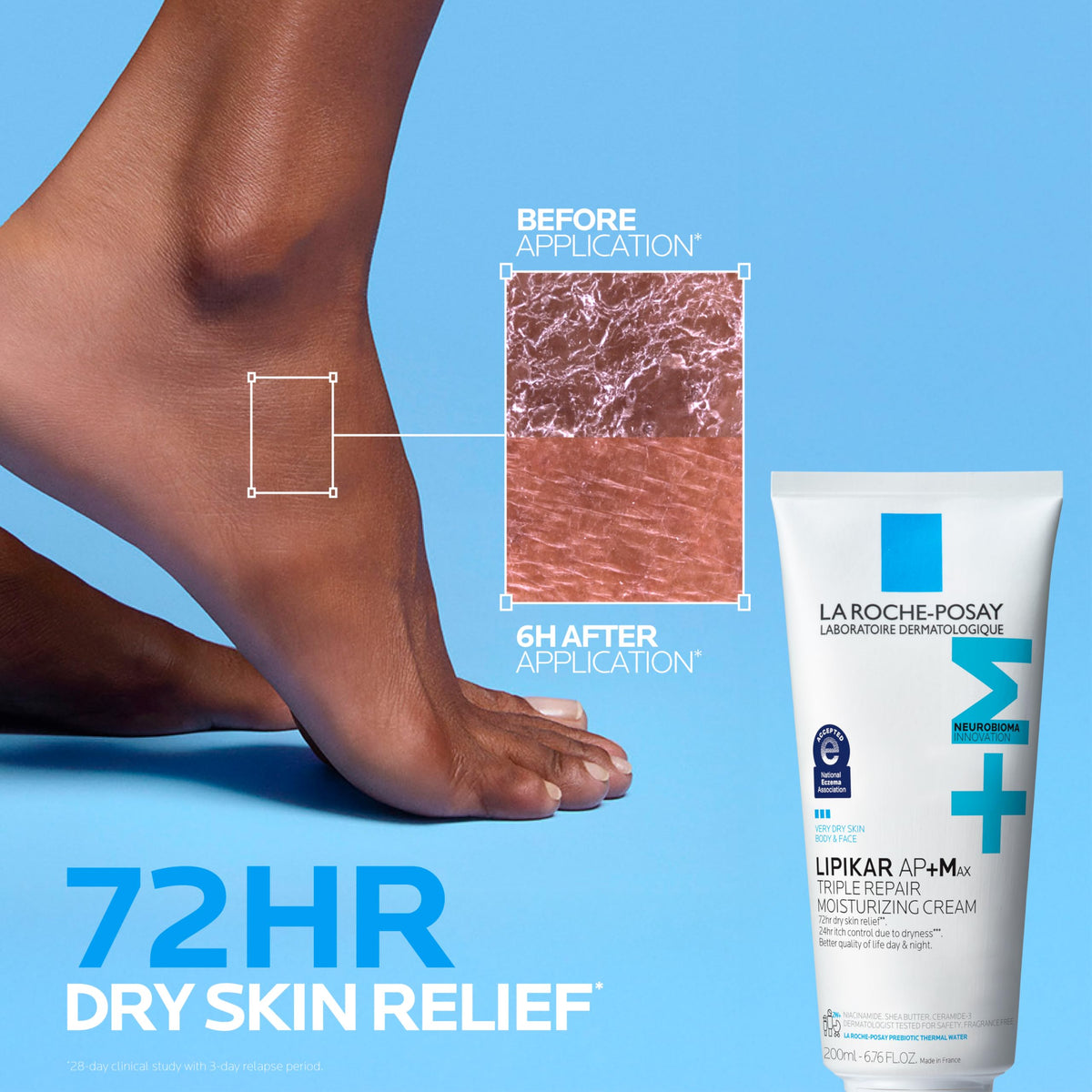 La Roche-Posay Lipikar AP+MAX Body Cream 6.7oz back view