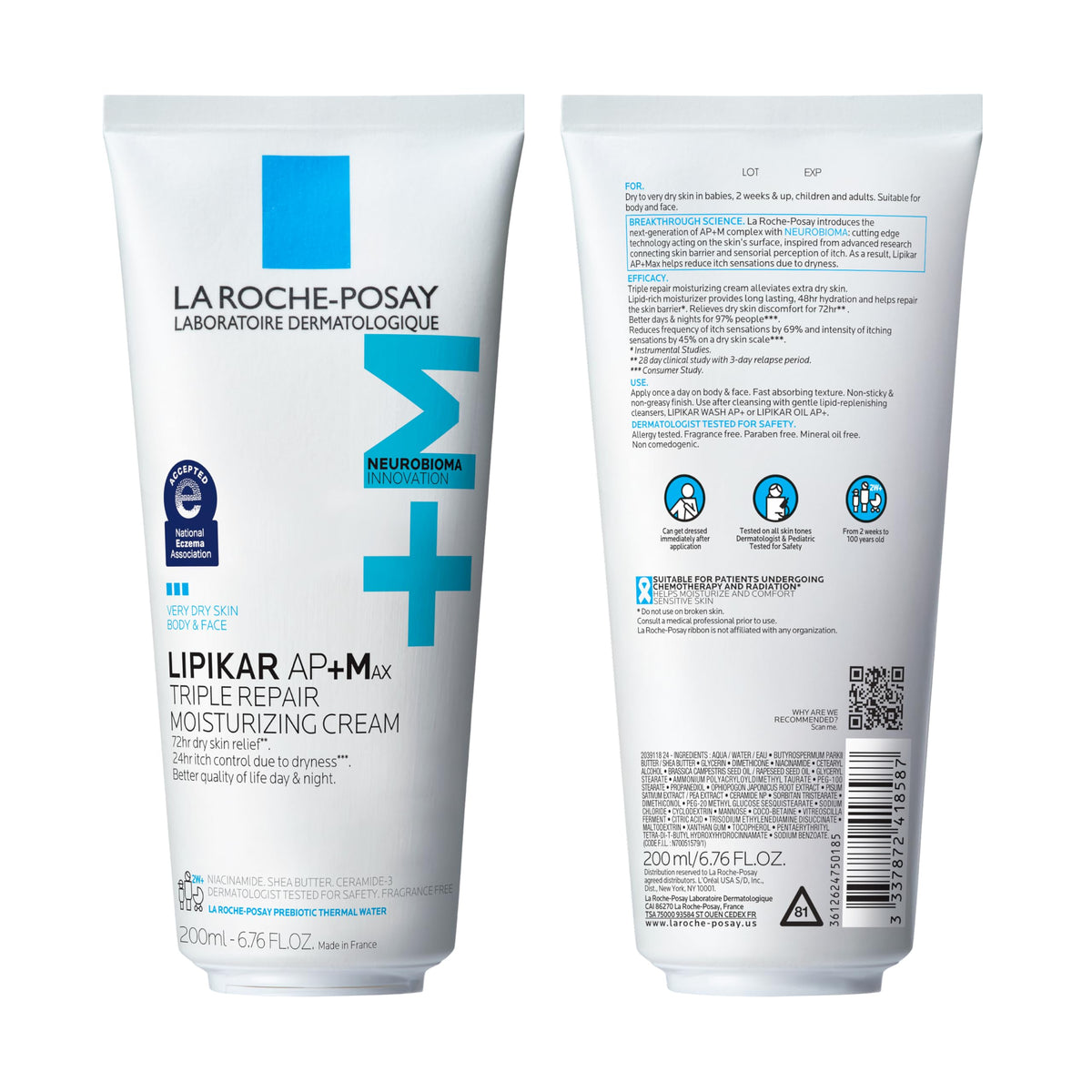 La Roche-Posay Lipikar AP+MAX Body Cream family use