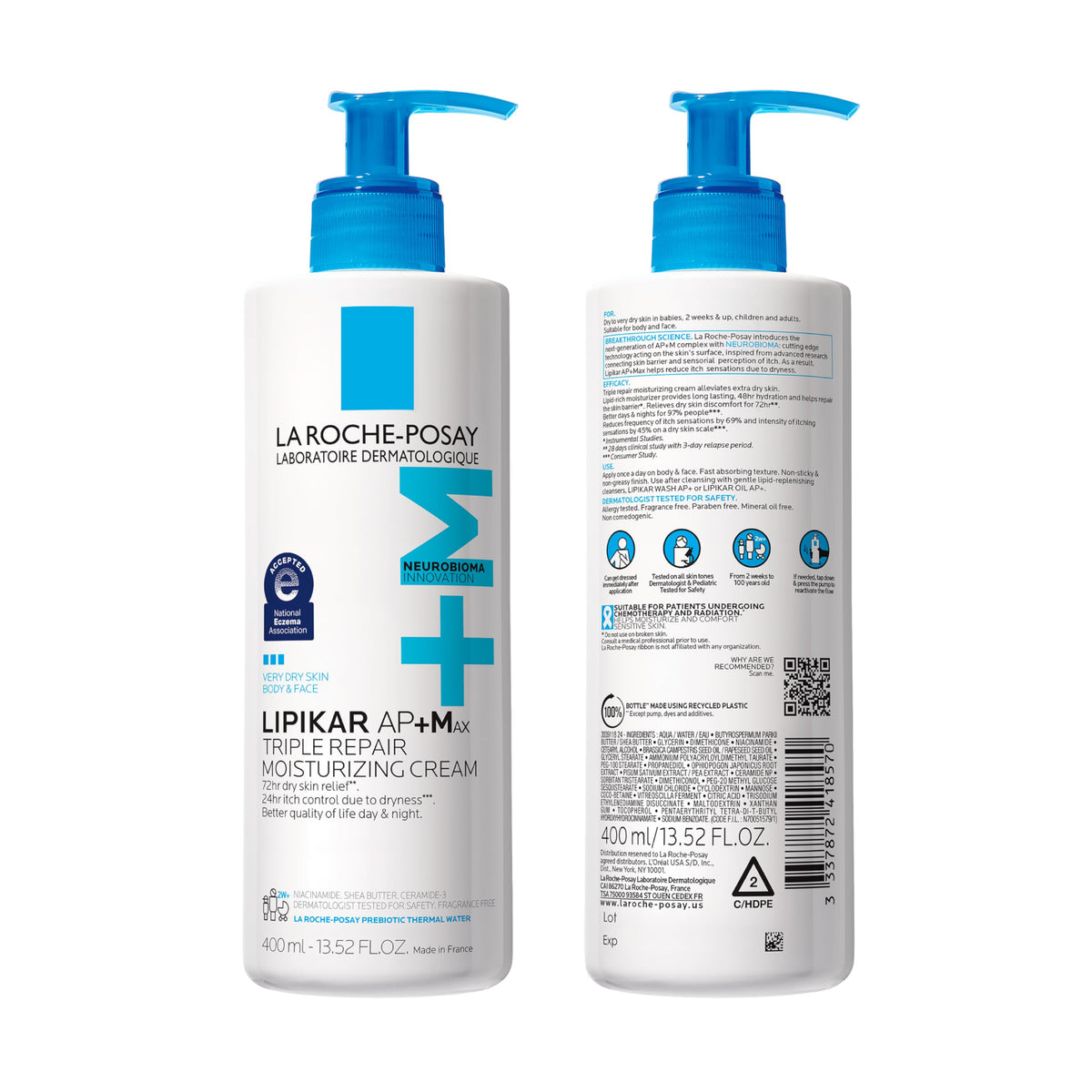 La Roche-Posay Lipikar AP+MAX Body Cream ingredients list
