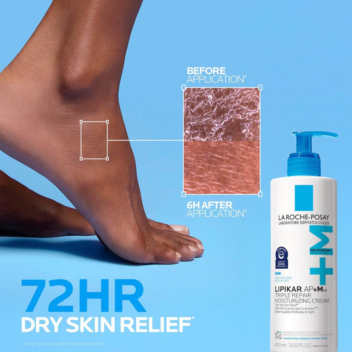 La Roche-Posay Lipikar AP+Max body cream texture close-up