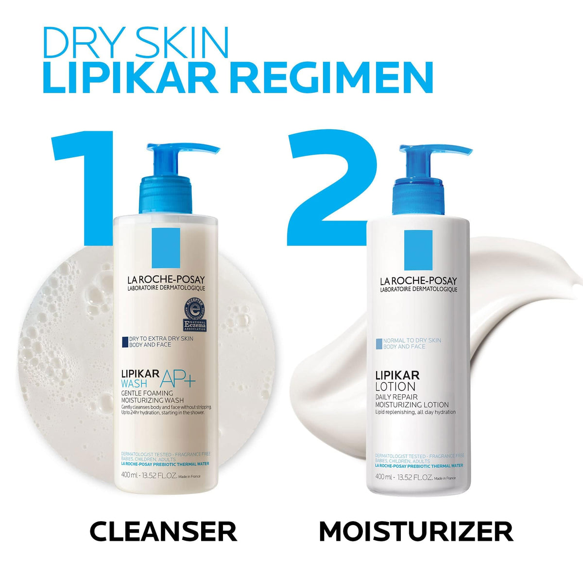 La Roche-Posay Lipikar Lotion lifestyle scene on bathroom counter