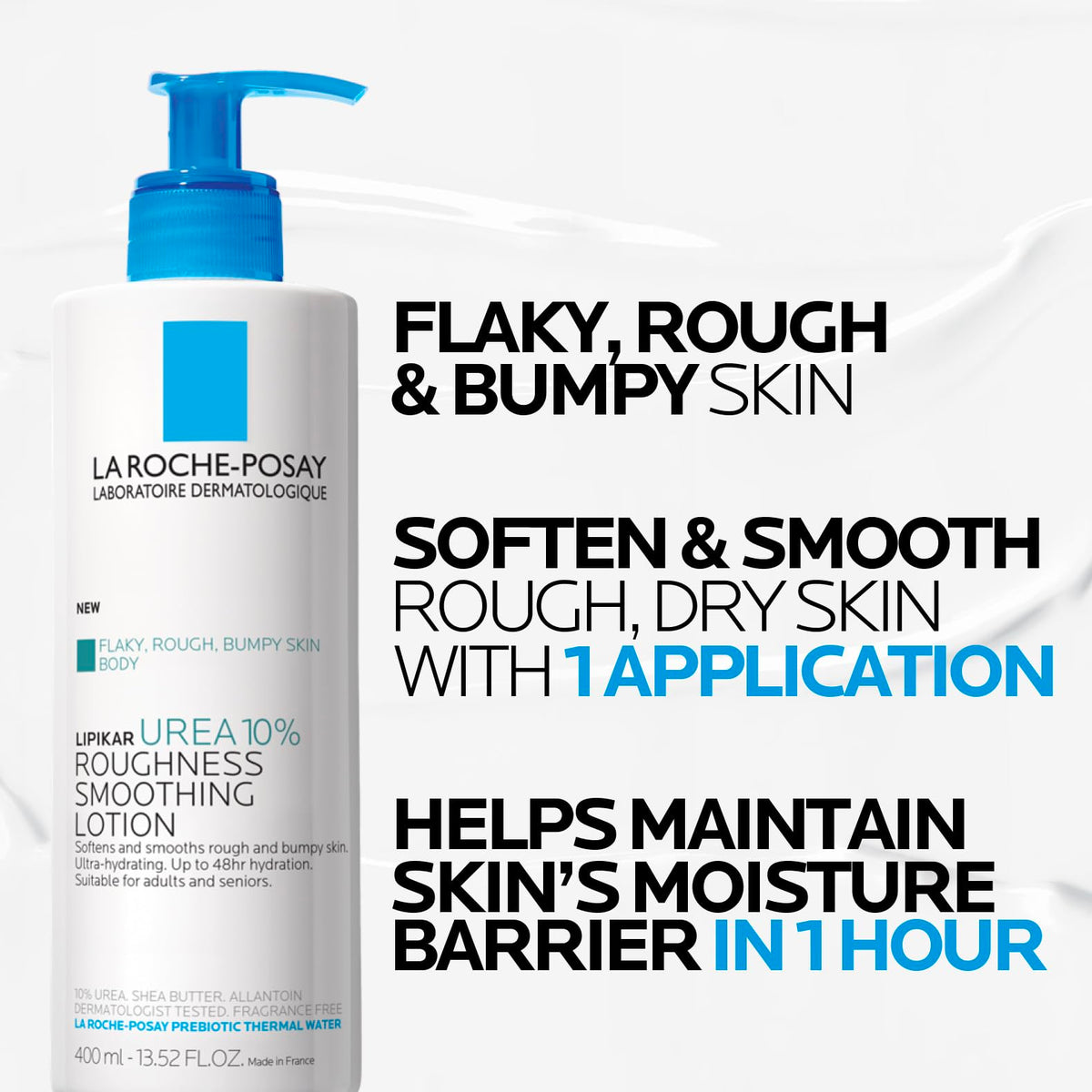 La Roche-Posay Lipikar Urea 10% Body Lotion texture close-up