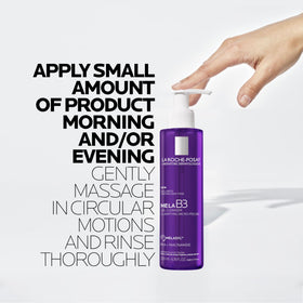 La Roche-Posay Mela B3 Face Wash in a bathroom setting