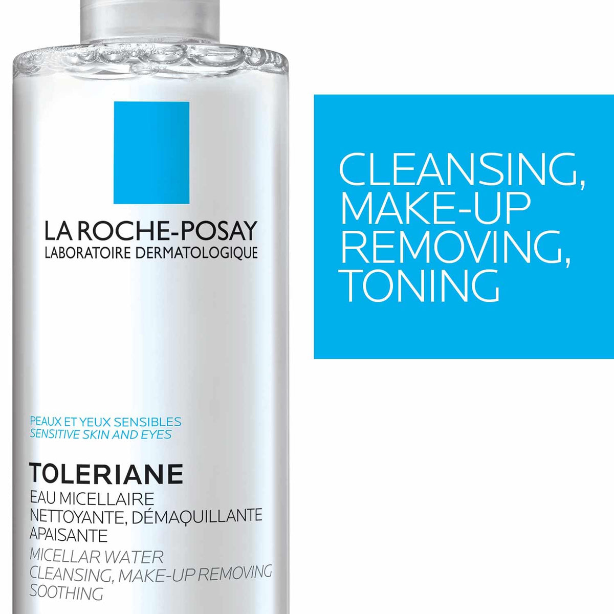 La Roche-Posay Micellar Water Makeup Remover with cotton pads