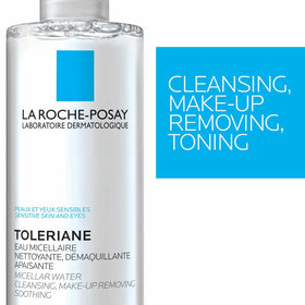 La Roche-Posay Micellar Water Makeup Remover with cotton pads