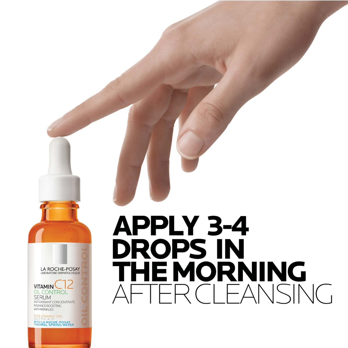 La Roche-Posay Pure 12% Vitamin C Serum dropper close-up