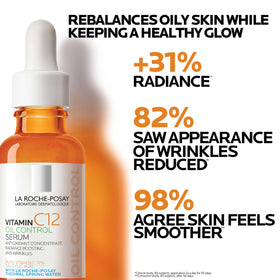 La Roche-Posay Pure 12% Vitamin C Serum in bathroom setting
