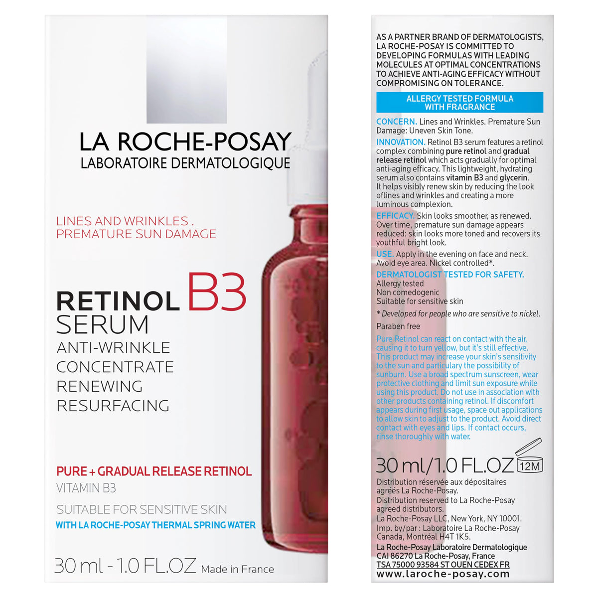 La Roche-Posay Retinol B3 Serum 1oz side view
