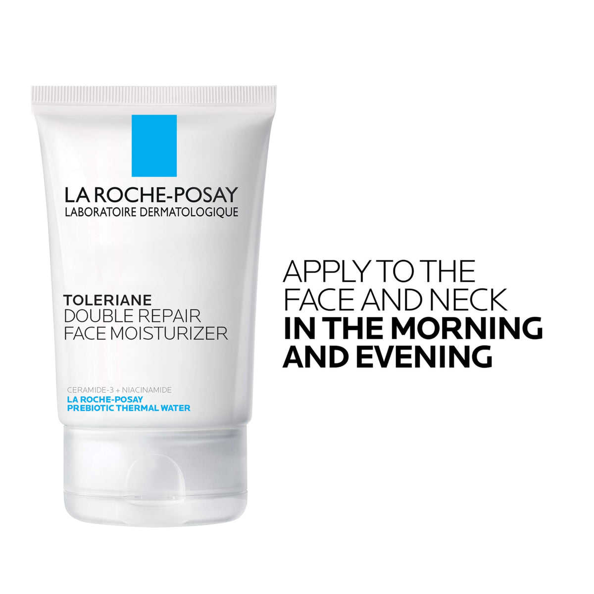 La Roche-Posay Toleriane Double Repair Face Moisturizer on a bathroom shelf