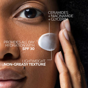 La Roche-Posay Toleriane Double Repair Matte Face Moisturizer SPF 30 application on skin