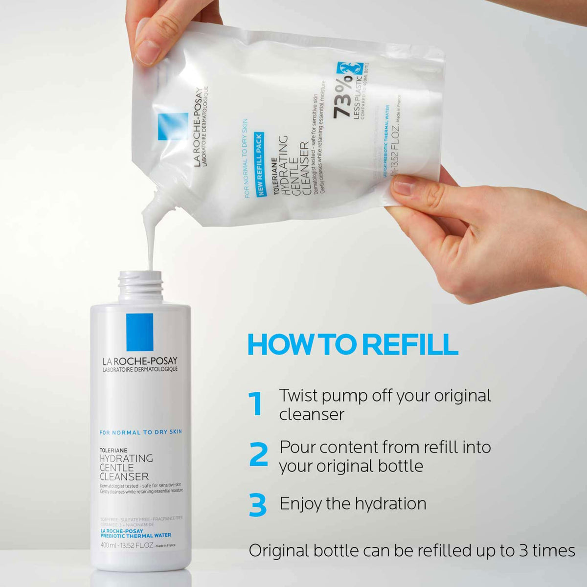 La Roche-Posay Toleriane Gentle Cleanser and natural elements