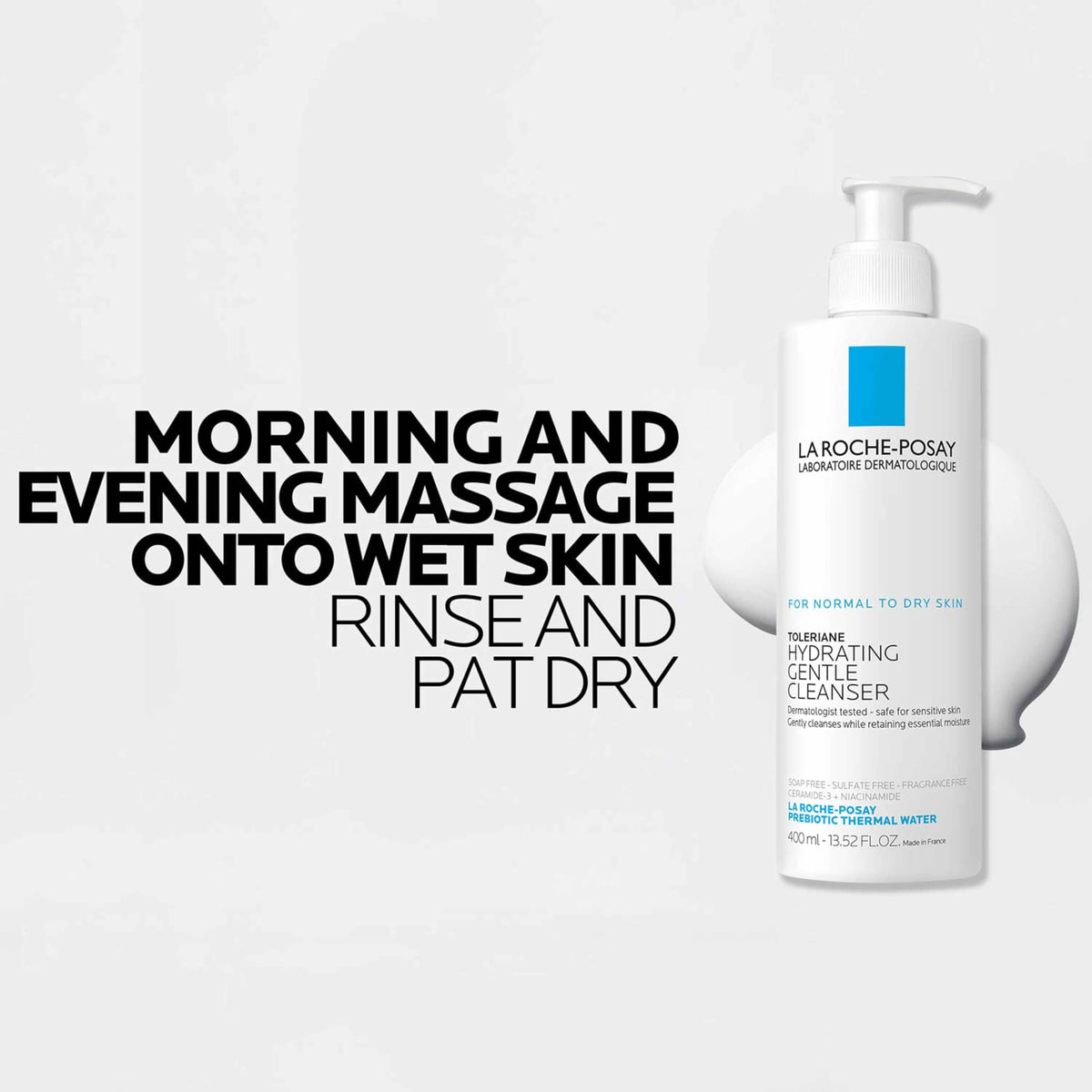 La Roche-Posay Toleriane Hydrating Gentle Cleanser 450g application