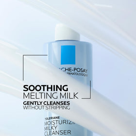 La Roche-Posay Toleriane Moisturizing Milky Cleanser 13.5oz in bathroom setting