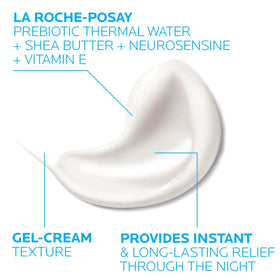 La Roche-Posay Toleriane Night Cream packaging with soothing gel-cream texture