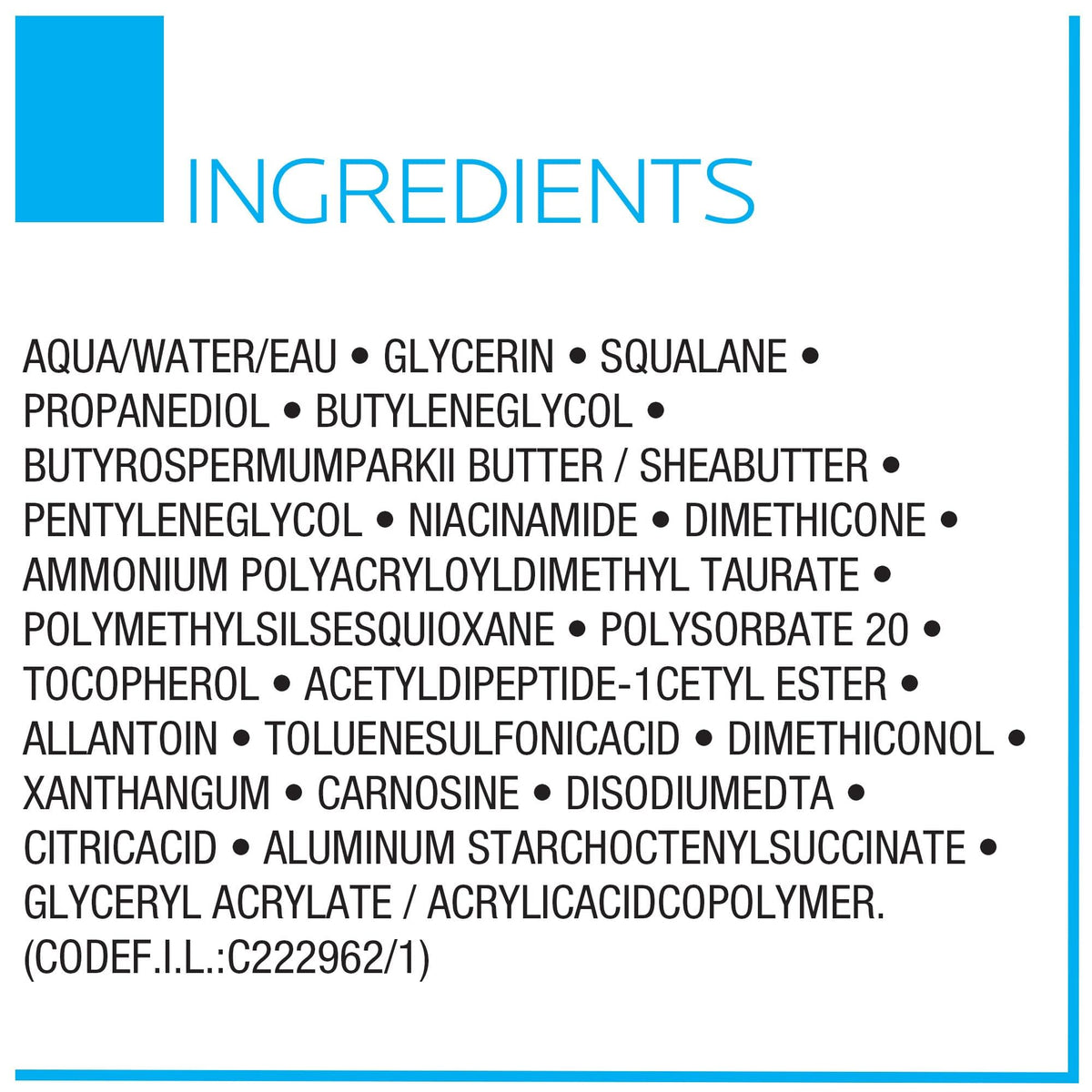 La Roche-Posay Toleriane Night Cream usage instructions on packaging
