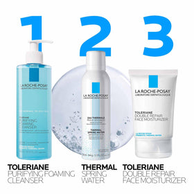 La Roche-Posay Toleriane Purifying Foaming Cleanser texture on hand