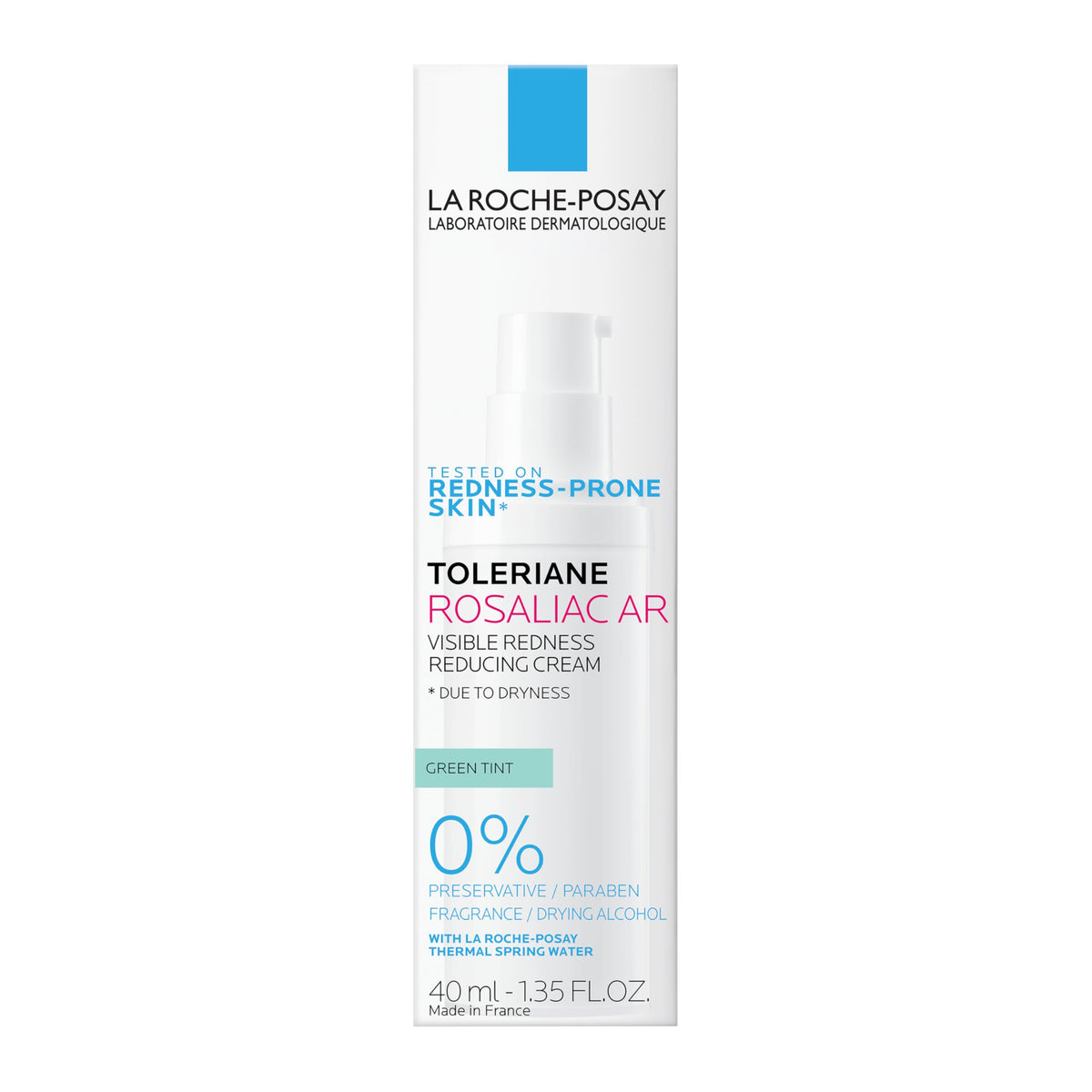 La Roche-Posay Toleriane Rosaliac AR Redness Face Cream in a bathroom setting