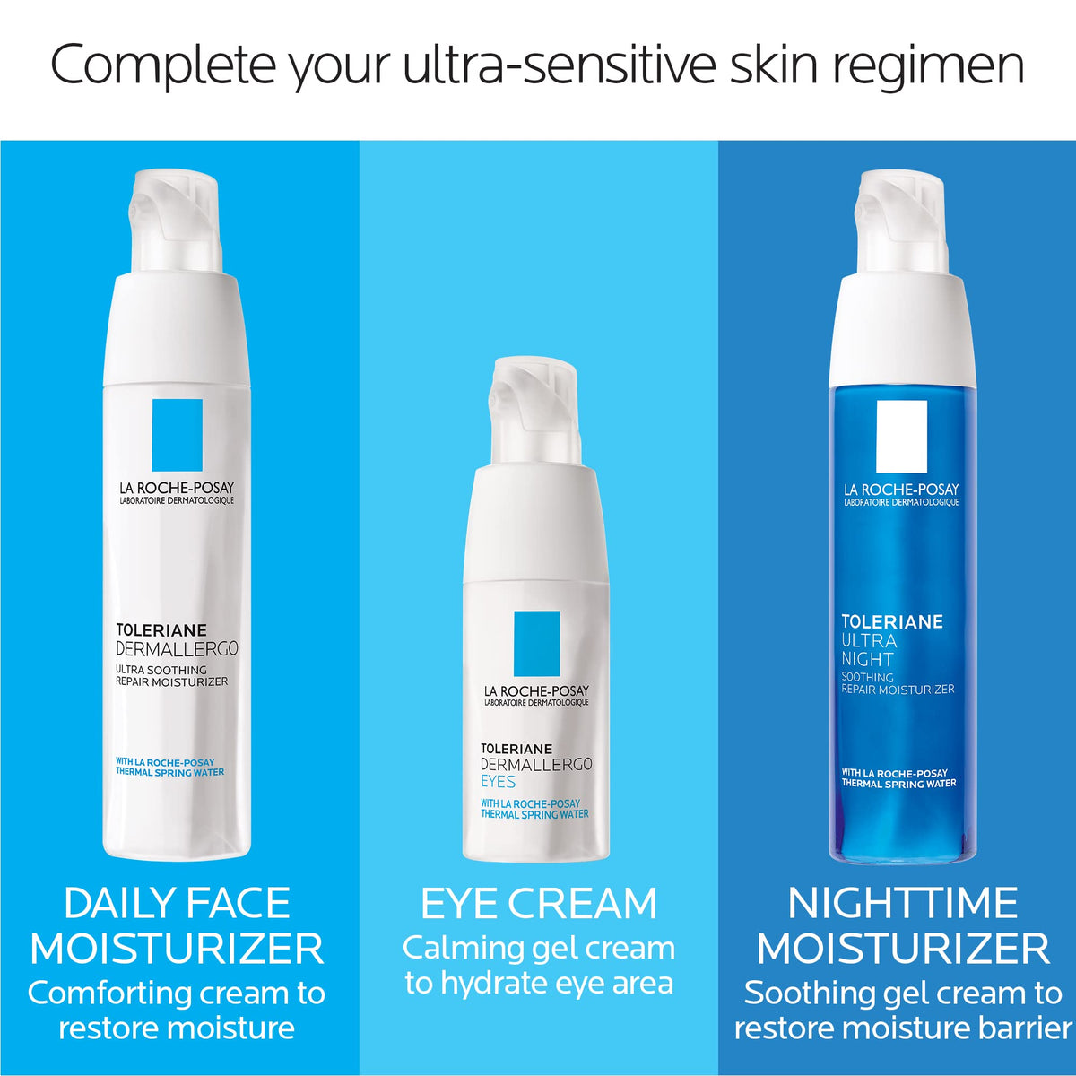 La Roche-Posay Toleriane Ultra face cream for sensitive skin displayed on a countertop