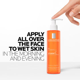 La Roche-Posay Vitamin C Brightening Face Wash in use