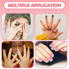 Labeol assorted size press on nails for kids